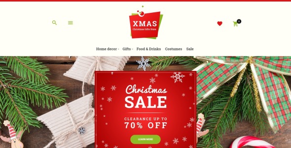 магазин рождественских подарков отзывчивая тема magento