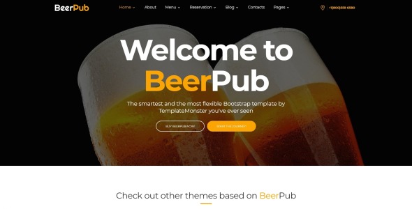 многостраничный шаблон сайта food and restaurant