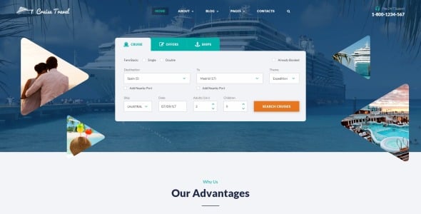 многостраничный шаблон сайта туристического агентства