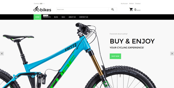 велоспорт отзывчивая тема shopify
