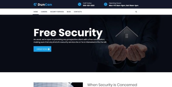 системы безопасности и услуги телохранителя wordpress тема