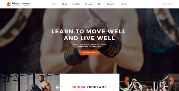 кроссфит тренер многостраничный шаблон сайта