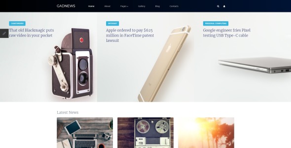 отзывчивый шаблон joomla для обзора электроники