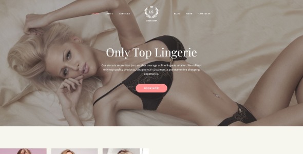 модный магазин нижнего белья отзывчивый многостраничный шаблон сайта