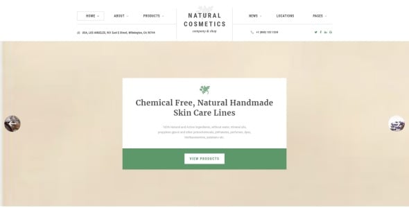 многостраничный шаблон сайта магазина косметики