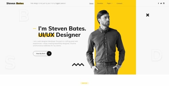 персональная страница многостраничный современный html шаблон сайта