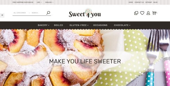 сладости отзывчивый шаблон для конфет и тортов prestashop тема