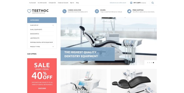 стоматологические инструменты magento тема