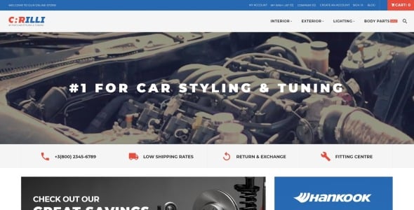 тюнинг автомобилей magento тема