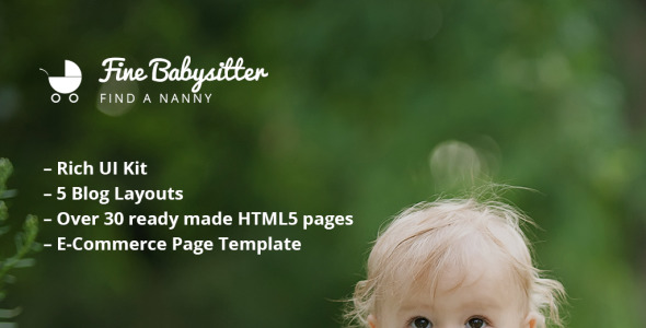 услуги няни отзывчивый многостраничный шаблон сайта