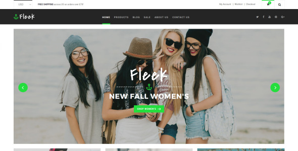 мода отзывчивая тема shopify