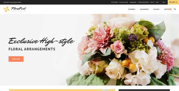 цветочный магазин отзывчивая тема magento
