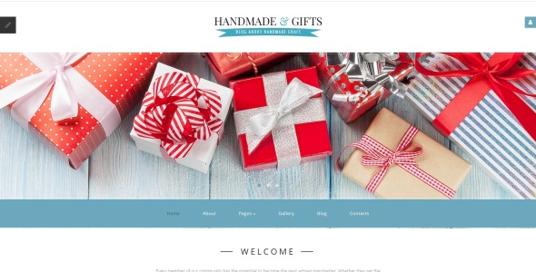 ремесленный блог и магазин подарков joomla шаблон