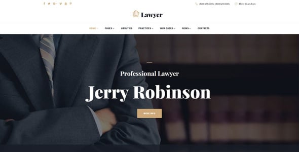 адвокат & адвокат многостраничный шаблон веб-сайта