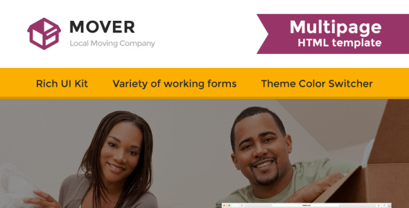 адаптивный шаблон сайта движущейся компании