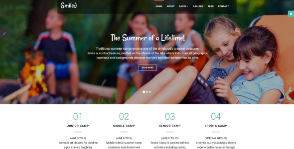 шаблон летнего лагеря joomla