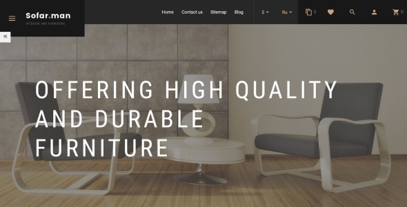 дизайн интерьера мебель шаблон prestashop тема