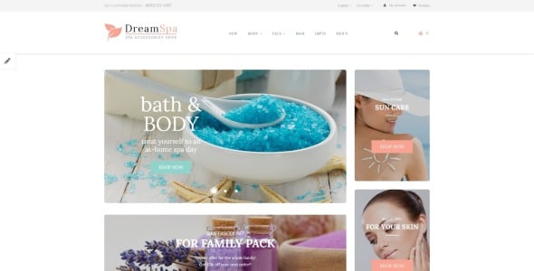 спа аксессуары отзывчивый шаблон opencart