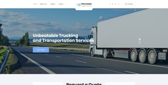 логистика и транспортные услуги html шаблон сайта