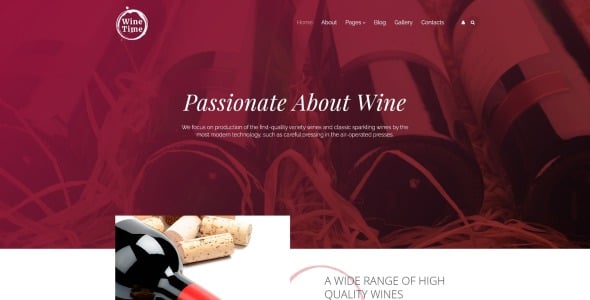 wine отзывчивый шаблон joomla