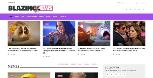 новости журнал отзывчивая тема wordpress