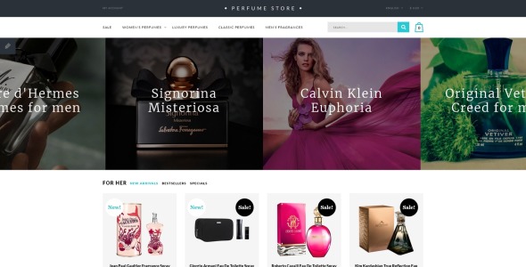 магазин косметики отзывчивый шаблон opencart