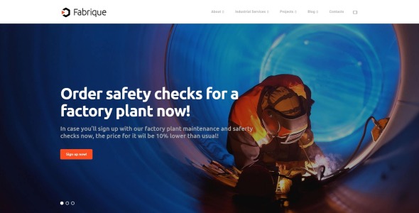промышленная и инженерная тема wordpress