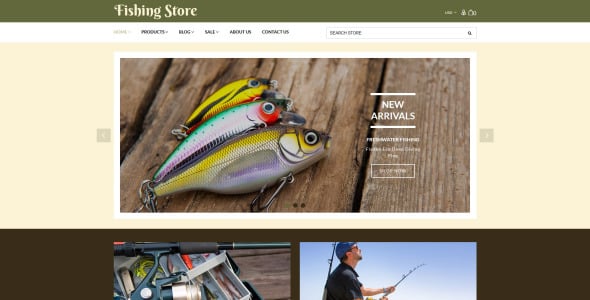 рыболовные принадлежности и оборудование shopify тема