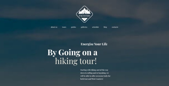 пешие прогулки и кемпинг туры wordpress тема