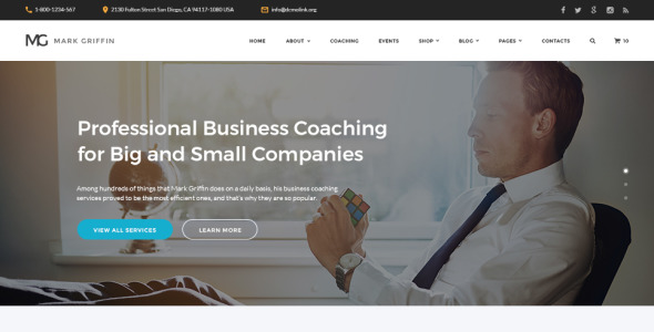 бизнес-тренер отзывчивый многостраничный шаблон сайта