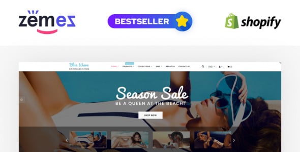 купальники отзывчивая тема shopify