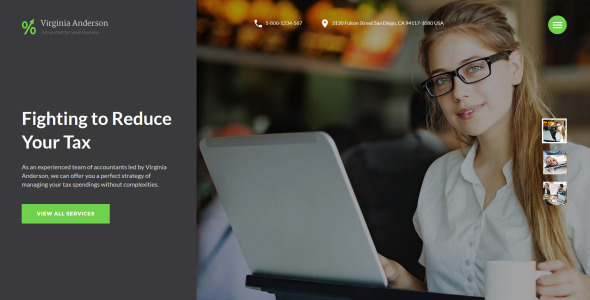 бухгалтер для малого бизнеса многостраничный шаблон сайта