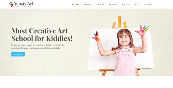 детская художественная школа wordpress тема