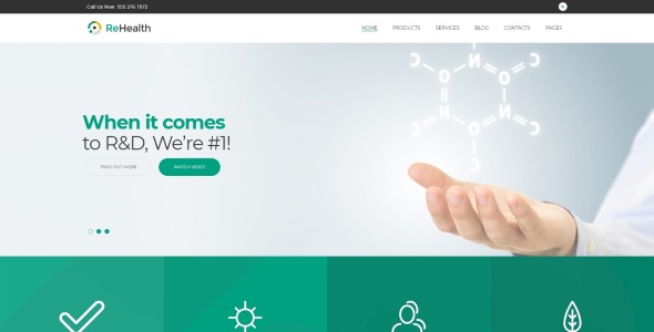 medical & drug store wordpress тема