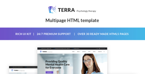 адаптивный шаблон сайта психолога