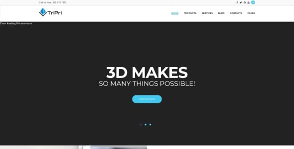 3d услуги печати wordpress тема