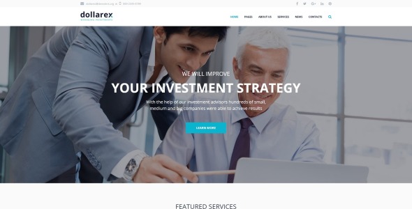 инвестиционная компания и финансы wordpress тема