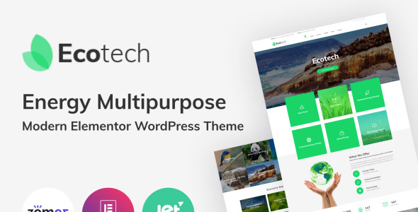 environment saving technologies wordpress elementor theme