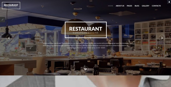 адаптивный шаблон joomla для европейского ресторана