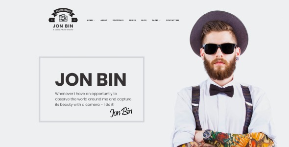 одна страница фрилансер фотограф портфолио wordpress тема