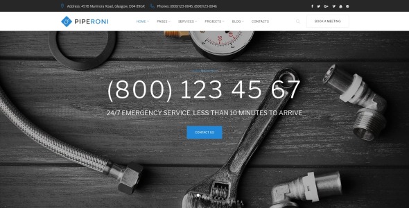 сантехник и ремонтные услуги wordpress тема