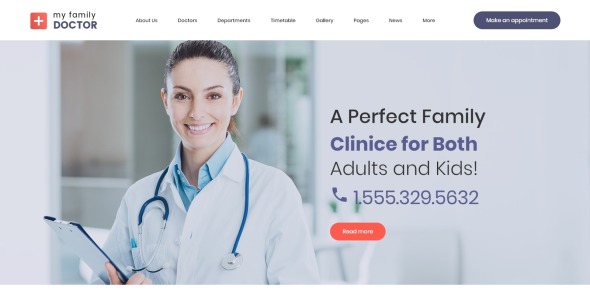 частный семейный врач wordpress тема