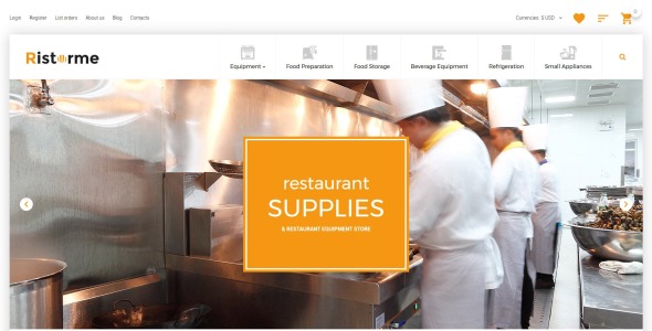 ресторан поставляет шаблон virtuemart