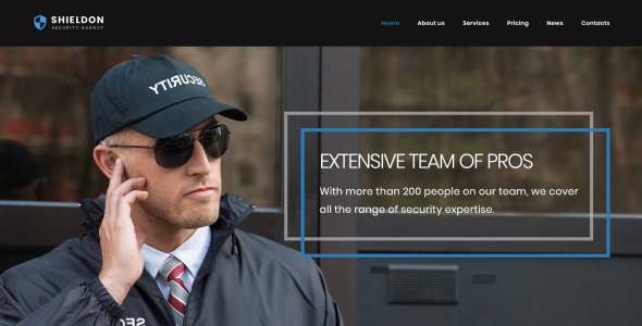 Агентство безопасности отзывчивая тема wordpress