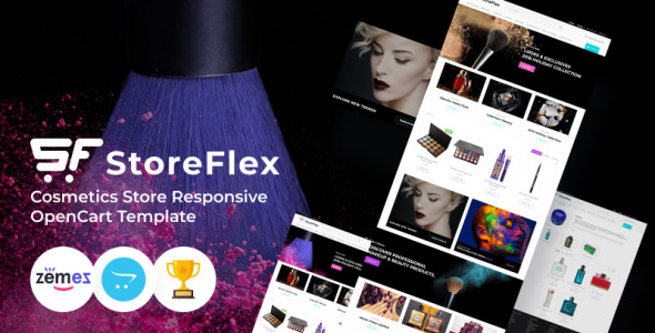 отзывчивый шаблон opencart для магазина косметики