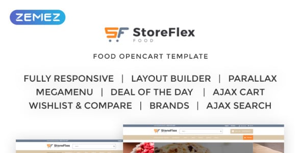 food отзывчивый шаблон opencart
