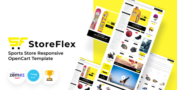 спортивный магазин отзывчивый шаблон opencart