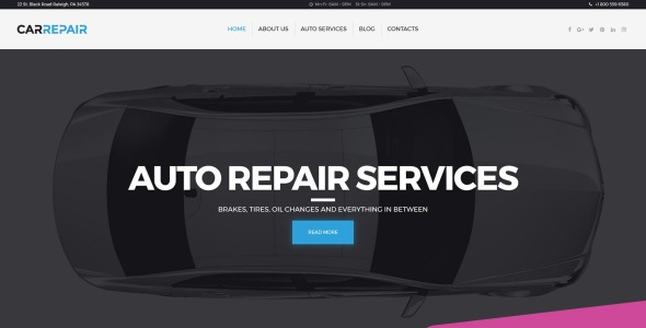 шаблон auto repair moto cms 3