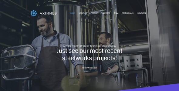 стальной промышленный премиум шаблон moto cms 3
