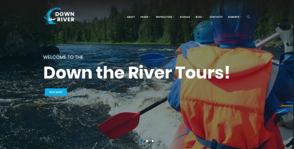 рафтинг и каякинг wordpress тема